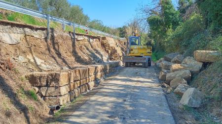 Brežina ob Parenzani med sanacijo (foto: Komunala Izola)